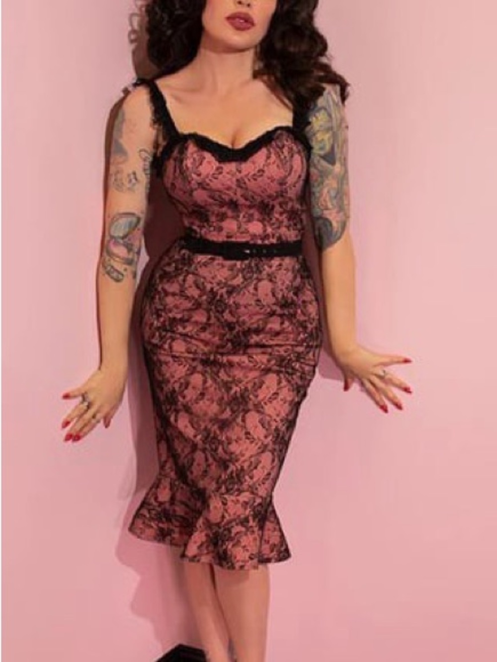 Vixen by Micheline Pitt Lace Flutter Skirt